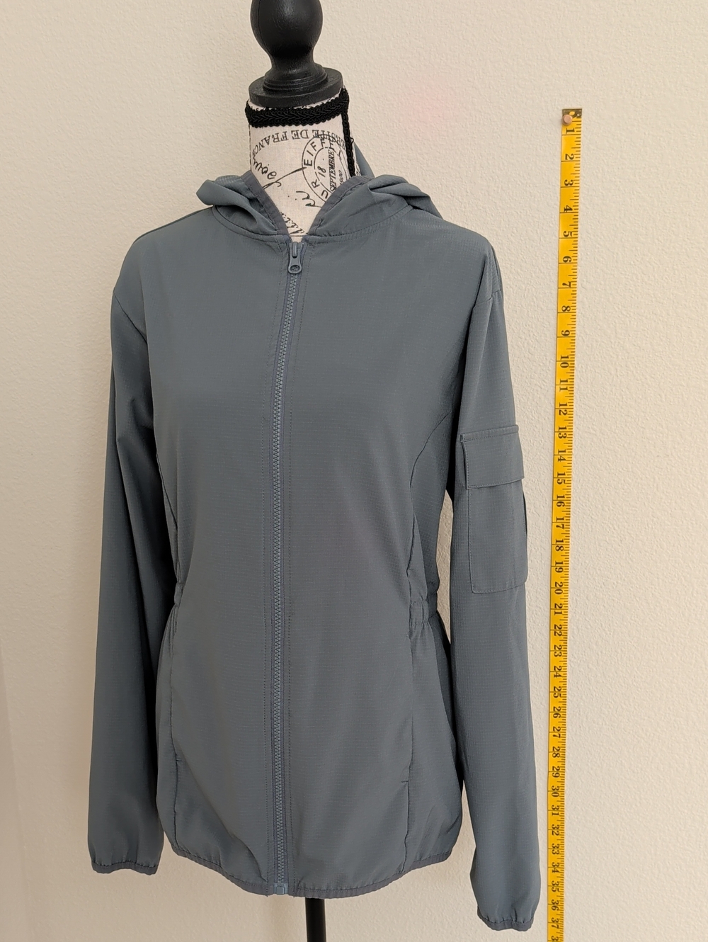 Zella Hooded Utility Jacket in Slate Blue-Gray